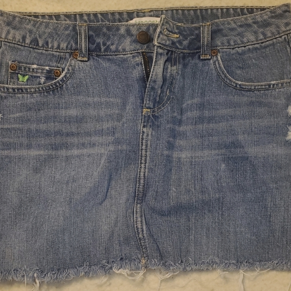 Denim mini skirt